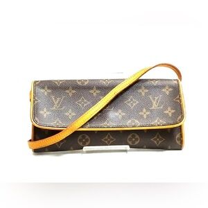 Louis Vuitton Pochette Twin GM Brown Monogram Shoulder Crossbody  Bag